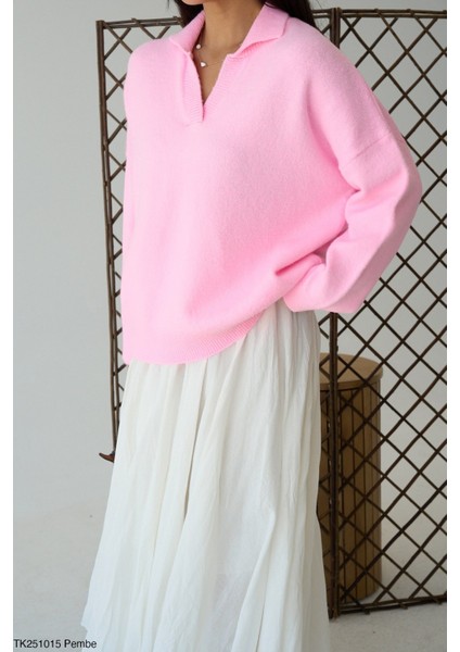 Kadın Erkek Yaka Uzun Kollu Basic Triko Kışlık Kazak fiyatları