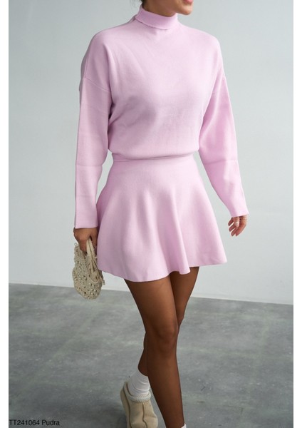 Kadın Triko Mini Etek-Kazak Ikili Takım fiyatları