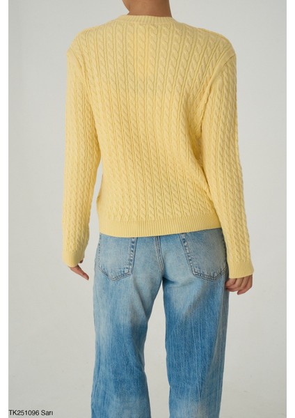 Kadın Basıc Saç Örgü Detaylı Kışlık Standart Kazak fiyatları