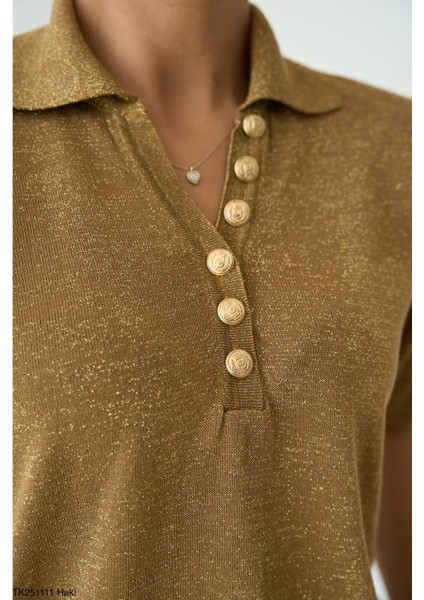 Kadın Erkek Yaka Yarım Düğmeli Ince Sezonluk Kazak