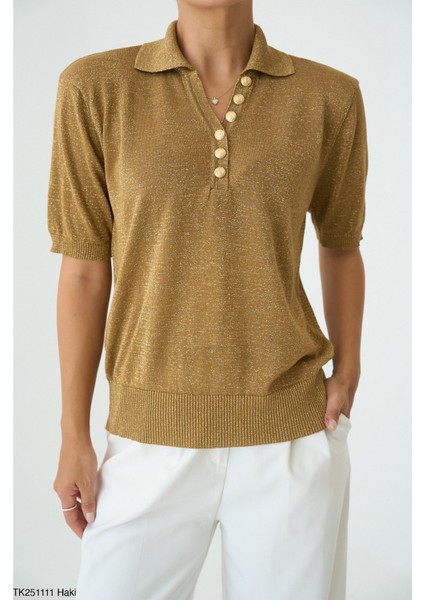 Kadın Erkek Yaka Yarım Düğmeli Ince Sezonluk Kazak modelleri