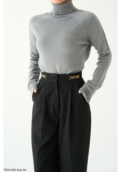 Kadın Tam Balıkçıl Yaka Basıc Düz Triko Kazak fiyatları