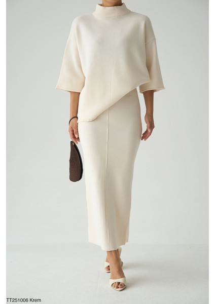 Kadın Triko Etek Kazak Ikili Takım fiyatları