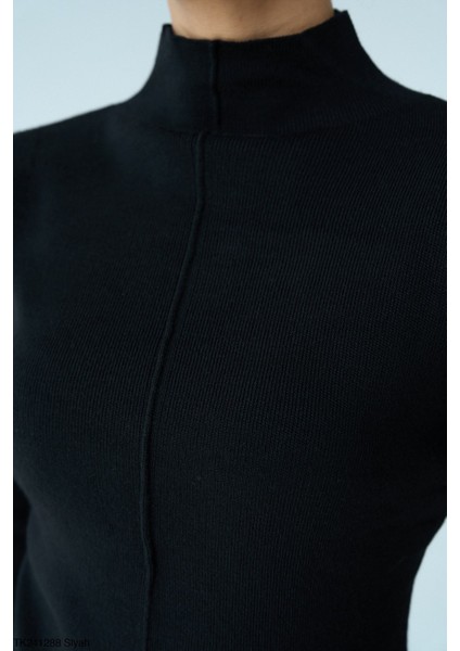 Kadın Yarım Boğaz Fitilli Body Kazak modelleri