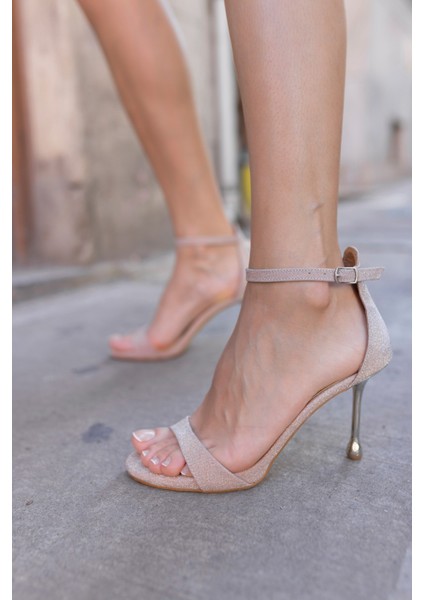 Rosetta Kadin Rose Simli Tek Bant Topuklu Sandalet
