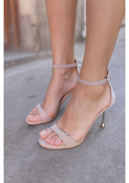 Rosetta Kadin Rose Simli Tek Bant Topuklu Sandalet