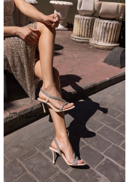 Fruta Kadin Siyah Saten Taşli Topuklu Abiye Ayakkabi indirimleri