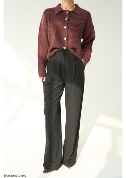 Kadın Erkek Yaka Fitilli Full Düğmeli Triko Hırka fiyatları