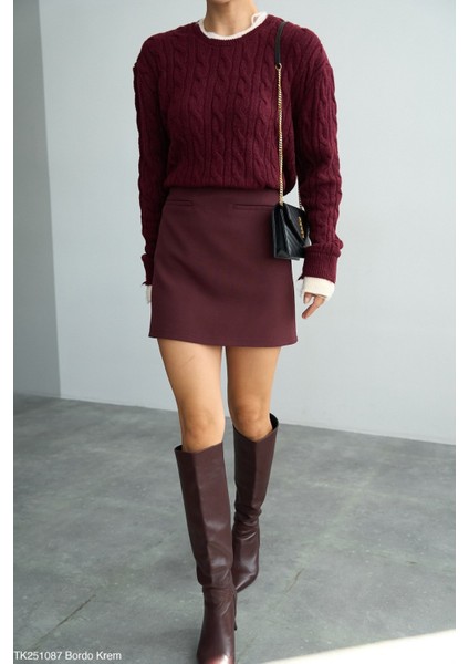 Kadın Basıc Örgü Detaylı Kışlık Kazak fiyatları