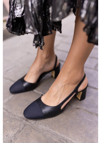 Chal Kadın Sari Kalın Topuklu Sandalet