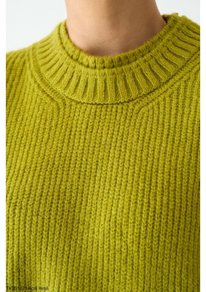 Kadın Bisiklet Yaka Triko Kazak