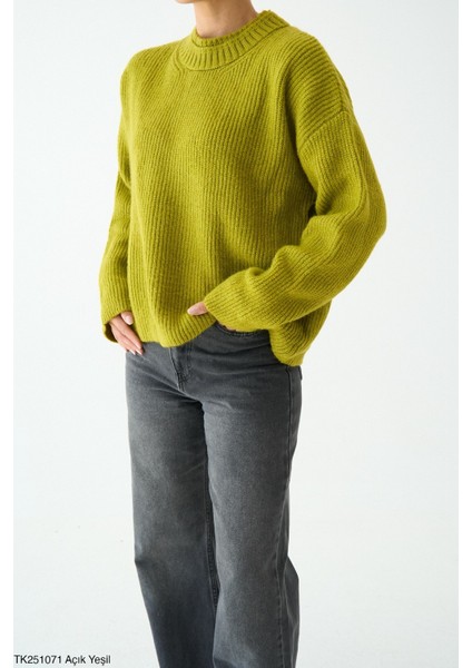 Kadın Bisiklet Yaka Triko Kazak modelleri