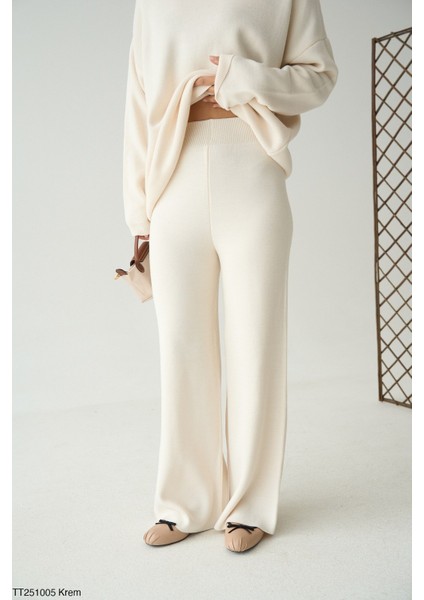 Kadın Triko Pantolon Kazak Ikili Takım modelleri