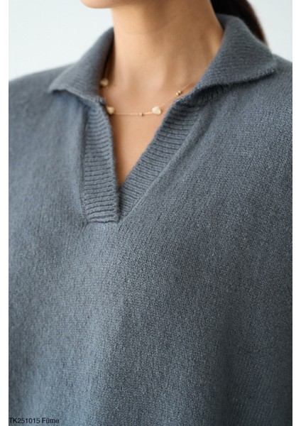 Kadın Erkek Yaka Uzun Kollu Basic Triko Kışlık Kazak fiyatları