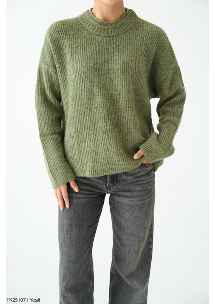 Kadın Bisiklet Yaka Triko Kazak modelleri