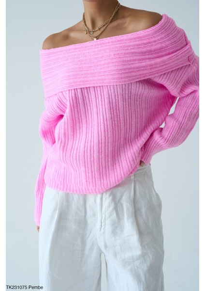 Triko Omuz Açık Kazak fiyatları