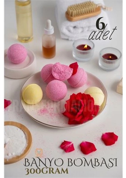 Banyo Bombası Jakuzi Küvet Banyo Bombası Topu 6 Adet 300 gr