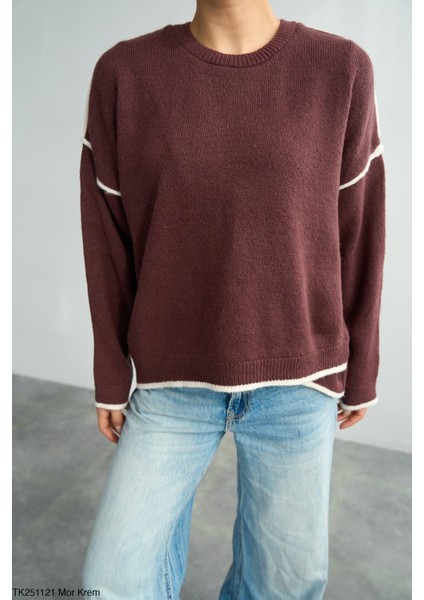 Kadın Asimetrik Kışlık Standart Kazak modelleri