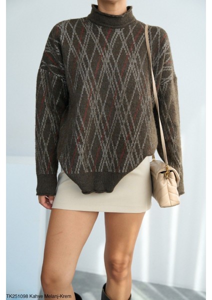 Kadın Kendinden Desnli Bisiklet Yaka Kışlık Kazak fiyatları