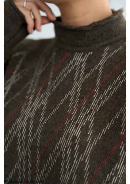 Kadın Kendinden Desnli Bisiklet Yaka Kışlık Kazak fırsatları