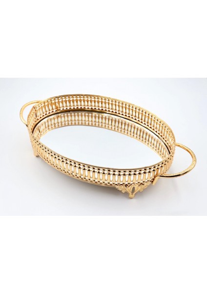 Metal Aynalı Oval Tepsi (28*20) fiyatları