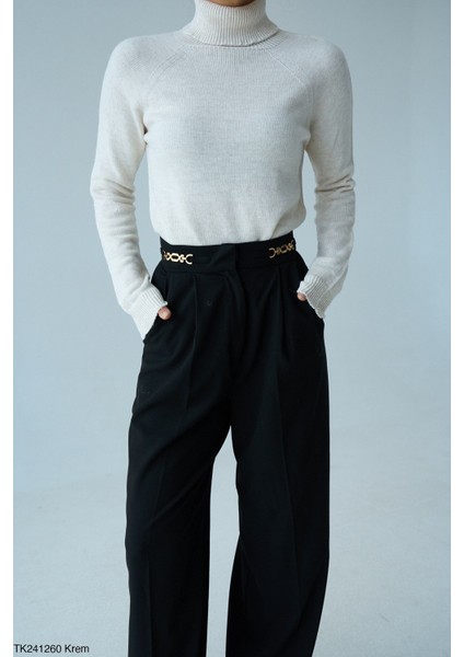 Kadın Tam Balıkçıl Yaka Basıc Düz Triko Kazak modelleri