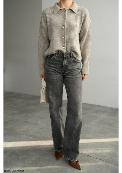 Kadın Erkek Yaka Fitilli Full Düğmeli Triko Hırka fiyatları