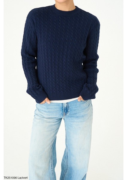 Kadın Basıc Saç Örgü Detaylı Kışlık Standart Kazak fiyatları