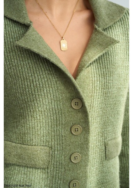 Kadın Erkek Yaka Ceket Tipi Düğmeli Kışlık Hırka fiyatları