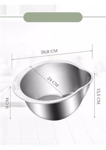 Inox Süzgeç Pirinç Makarna Salata Süzgeci 304 Paslanmaz Çelik 2 Adet fiyatları