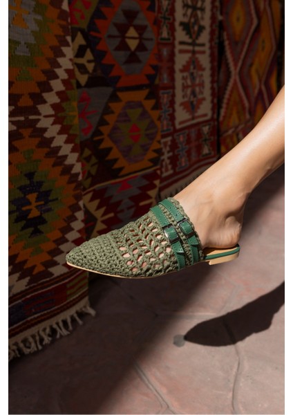 Raffia Kadin Siyah Örgu Kemerli Hasir Terlik fırsatları