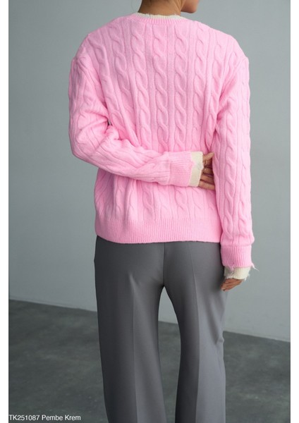 Kadın Basıc Örgü Detaylı Kışlık Kazak modelleri