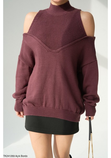 Kadın Açık Omuz Triko Kazak fiyatları