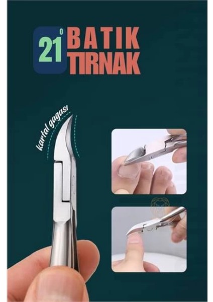 Tırnak Batık Makası Pedikür Makası Paslanmaz Çelik Profesyonel