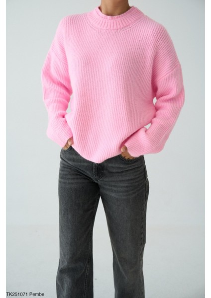 Kadın Bisiklet Yaka Triko Kazak modelleri