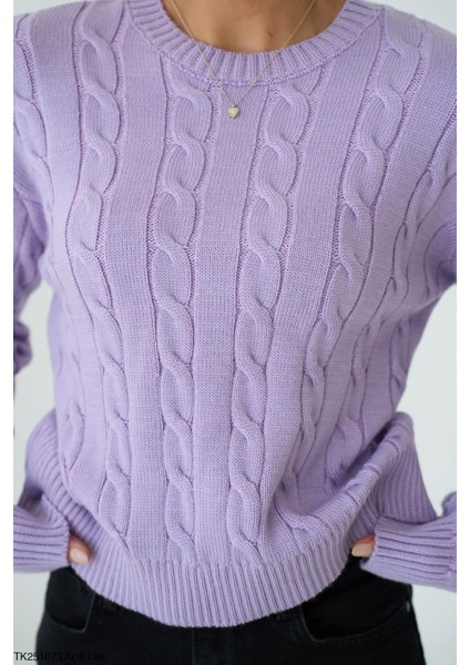 Kadın Basıc Saç Örgü Detaylı Kışlık Kazak fiyatları