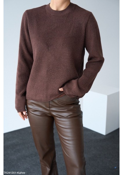 Kadın Bisiklet Yaka Triko Kazak modelleri