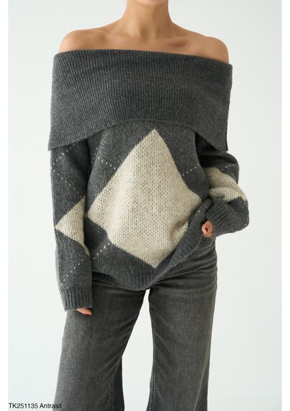 Kadın Kayık Yaka Basıc Günlük Triko Kazak fiyatları