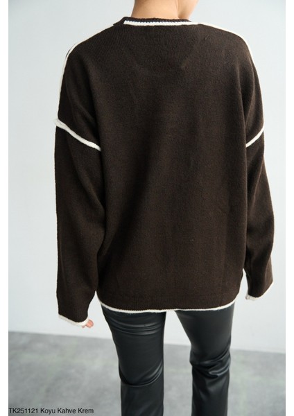 Kadın Asimetrik Kışlık Standart Kazak