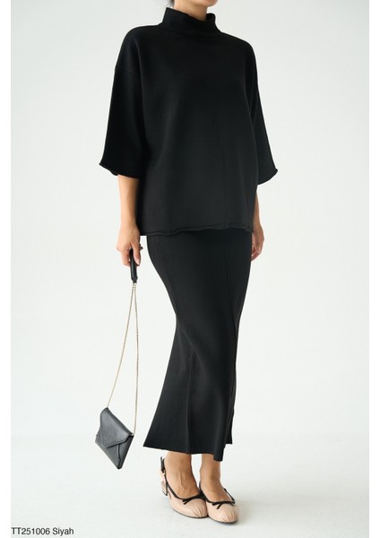 Kadın Triko Etek Kazak Ikili Takım fiyatları