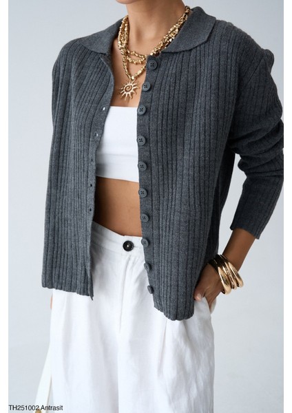 Düğmeli Triko Hırka modelleri