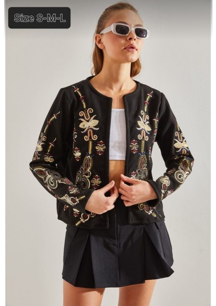 Zarif Işlemeli Bohem Ceket modelleri