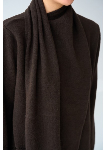 Kadın Kendinden Boyun Şallı Triko Kazak fiyatları