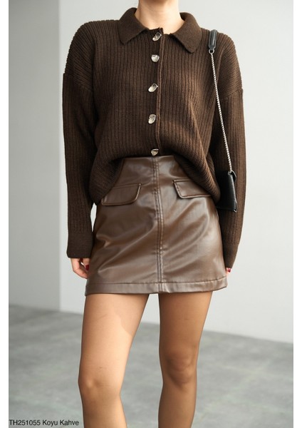 Kadın Erkek Yaka Fitilli Full Düğmeli Triko Hırka fiyatları