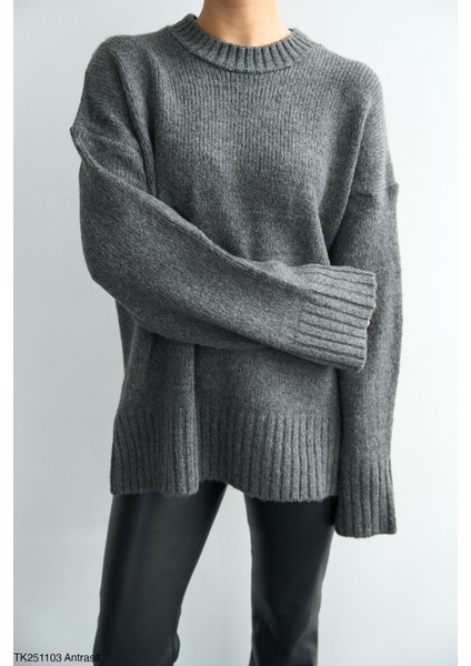 Kadın Yarım Boğaz Casual Günlük Kazak modelleri