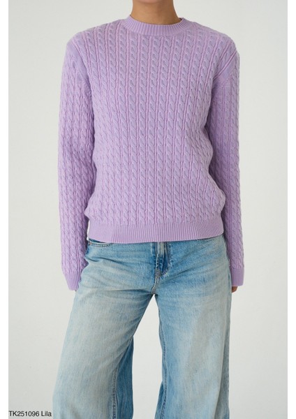 Kadın Basıc Saç Örgü Detaylı Kışlık Standart Kazak fiyatları