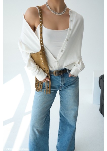 Kadın Full Düğmeli Ince Sezonluk Triko Hırka