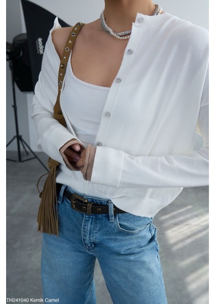 Kadın Full Düğmeli Ince Sezonluk Triko Hırka fiyatları