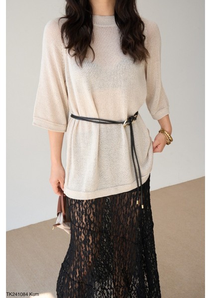 Kadın Basic Bisiklet Yaka Uzun Ince Triko Kazak fiyatları