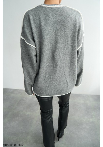 Kadın Asimetrik Kışlık Standart Kazak modelleri